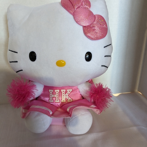 Hello Kitty Ty Beanie Buddy Baby cheerleader with pom pom 11" plush toy with tag - Picture 8 of 13